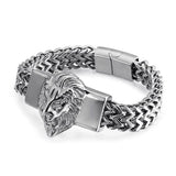 Men's Stainless Steel Lion Head Bracelet