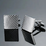 Men's Crystal Ball Cufflinks Silver Shirt Cuff Links