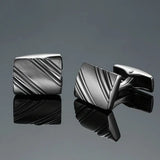 Men's Crystal Ball Cufflinks Silver Shirt Cuff Links