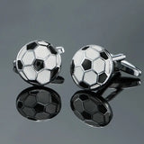 Men's Crystal Ball Cufflinks Silver Shirt Cuff Links