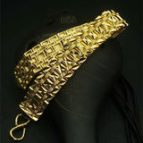 Men's Gold-Plated Dragon Bone Bracelet 24k Jewelry