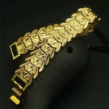 Men's Gold-Plated Dragon Bone Bracelet 24k Jewelry