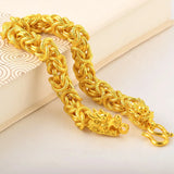 Men's Goldplated Double Dragon Chain Bracelet BL0556