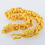Men's Goldplated Double Dragon Chain Bracelet BL0556