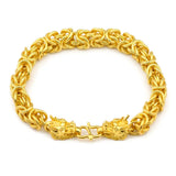 Men's Goldplated Double Dragon Chain Bracelet BL0556