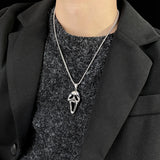 Men's Halloween Ghost Face Mask Pendant Necklace