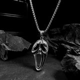 Men's Halloween Ghost Face Mask Pendant Necklace