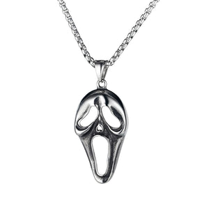 Men's Halloween Ghost Face Mask Pendant Necklace