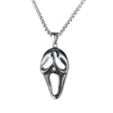 Men's Halloween Ghost Face Mask Pendant Necklace