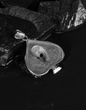 Men's Halloween Retro Skull Pendant Necklace Gothic Stainless Steel Spade Skelet