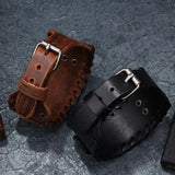 Men's Hand Woven Leather Wristband Bracelet