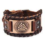 Men's Hand Woven Leather Wristband Bracelet