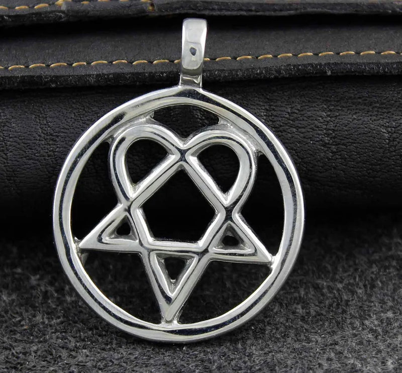 Men's Hearta gram Heart Pentagram Pendant Charm