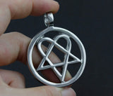 Men's Hearta gram Heart Pentagram Pendant Charm
