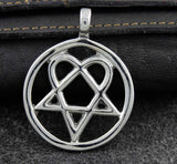 Men's Hearta gram Heart Pentagram Pendant Charm