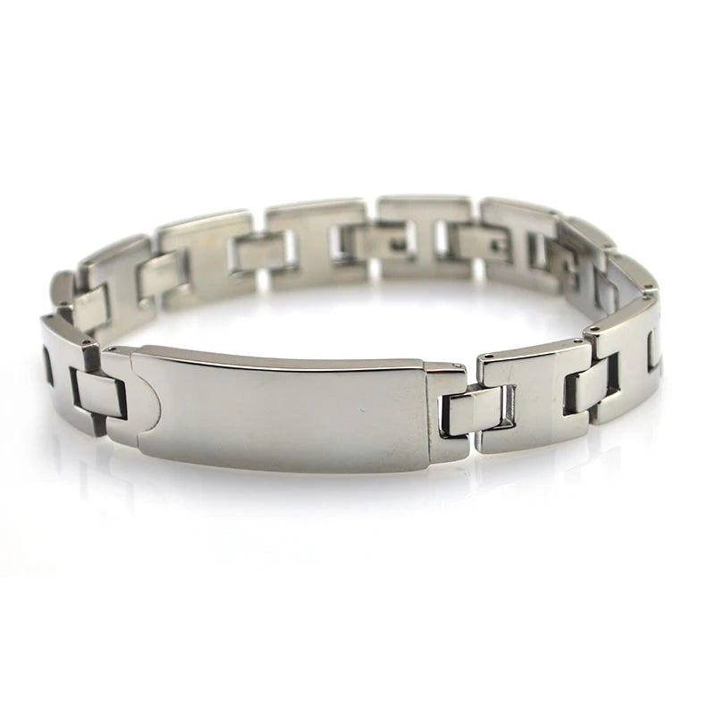Men's Stainless Steel Chain Link Bracelet High Polish 8.86inches SS033B