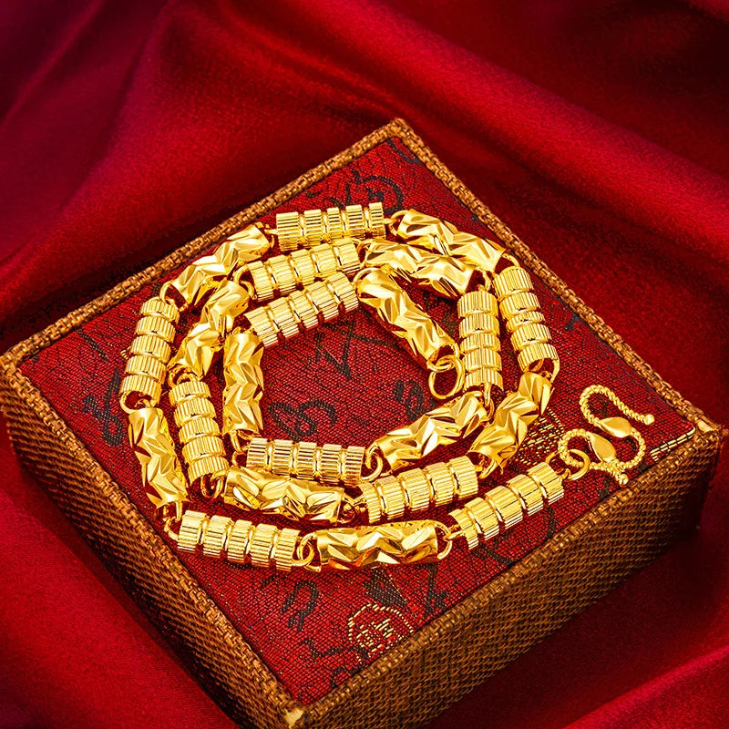 Men's 24K Plated 999 Golden Dragon Necklace Chain