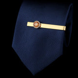 Men's Zircon Tie Clip Round Rhinestone Ties Clips