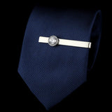 Men's Zircon Tie Clip Round Rhinestone Ties Clips
