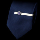 Men's Zircon Tie Clip Round Rhinestone Ties Clips