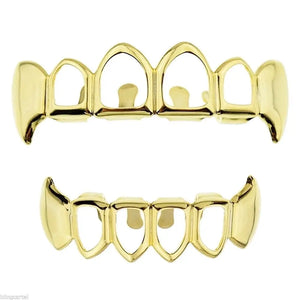 Men's Hip Hop Fang Grillz Set Rapper Jewelry