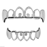Men's Hip Hop Fang Grillz Set Rapper Jewelry