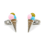 Men's Ice Cream Cuff Links Copper Multicolor Food Cufflinks