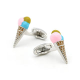 Men's Ice Cream Cuff Links Copper Multicolor Food Cufflinks