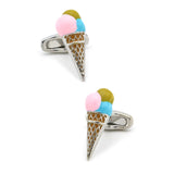 Men's Ice Cream Cuff Links Copper Multicolor Food Cufflinks