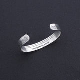 Men's Steel Bindling Flower Cuff Bangle Bracelet