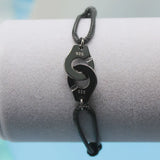 925 Silver Handcuffs Bracelet For Women With Adjustable Rope