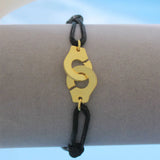 925 Silver Handcuffs Bracelet For Women With Adjustable Rope