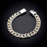 925 Silver 10mm Thick Bracelet Men's Women's Fine Jewelry