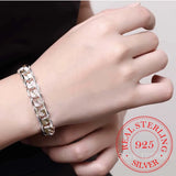925 Silver Bracelet 10mm Width Unisex Jewelry