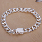 925 Sterling Silver 10mm Bracelet Men Women Fine Jewelry