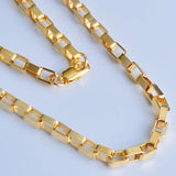M925 Sterling Silver Square Necklace 4mm