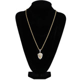 Men's Lion Head Pendant Necklace Hip Hop Chain