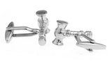 Men's Judge Cuff Links in Copper and Silver