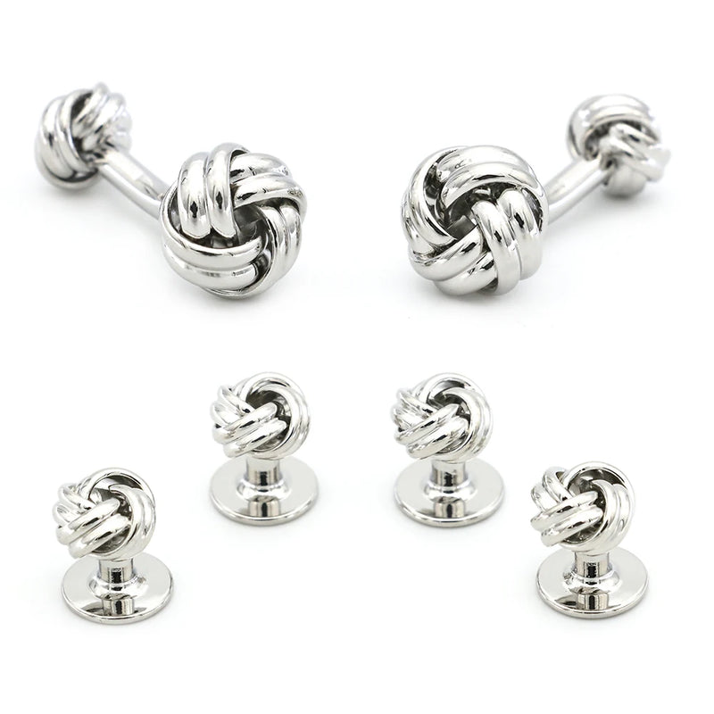 Men's Copper Knot Cuff Links Swallowtail Set