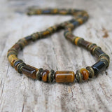 Men's Lapis Lazuli Necklace, Mens Beaded Choker
