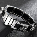 Stainless Steel Tiger Head Chain Bracelet 19MM