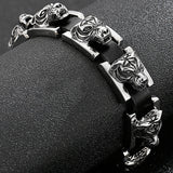 Stainless Steel Tiger Head Chain Bracelet 19MM