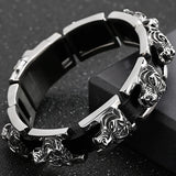 Stainless Steel Tiger Head Chain Bracelet 19MM