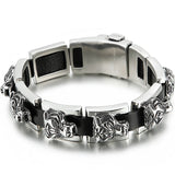 Stainless Steel Tiger Head Chain Bracelet 19MM