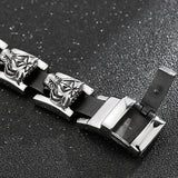 Stainless Steel Tiger Head Chain Bracelet 19MM