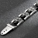Stainless Steel Tiger Head Chain Bracelet 19MM