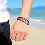 Multilayer Braided Men's Leather Bracelets
