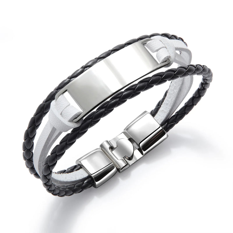 Multilayer Braided Men's Leather Bracelets