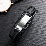 Multilayer Braided Men's Leather Bracelets
