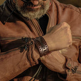 Men's Leather Viking Wristband Bracelet